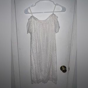 Lilly Pulitzer off the shoulder white lace dress size L